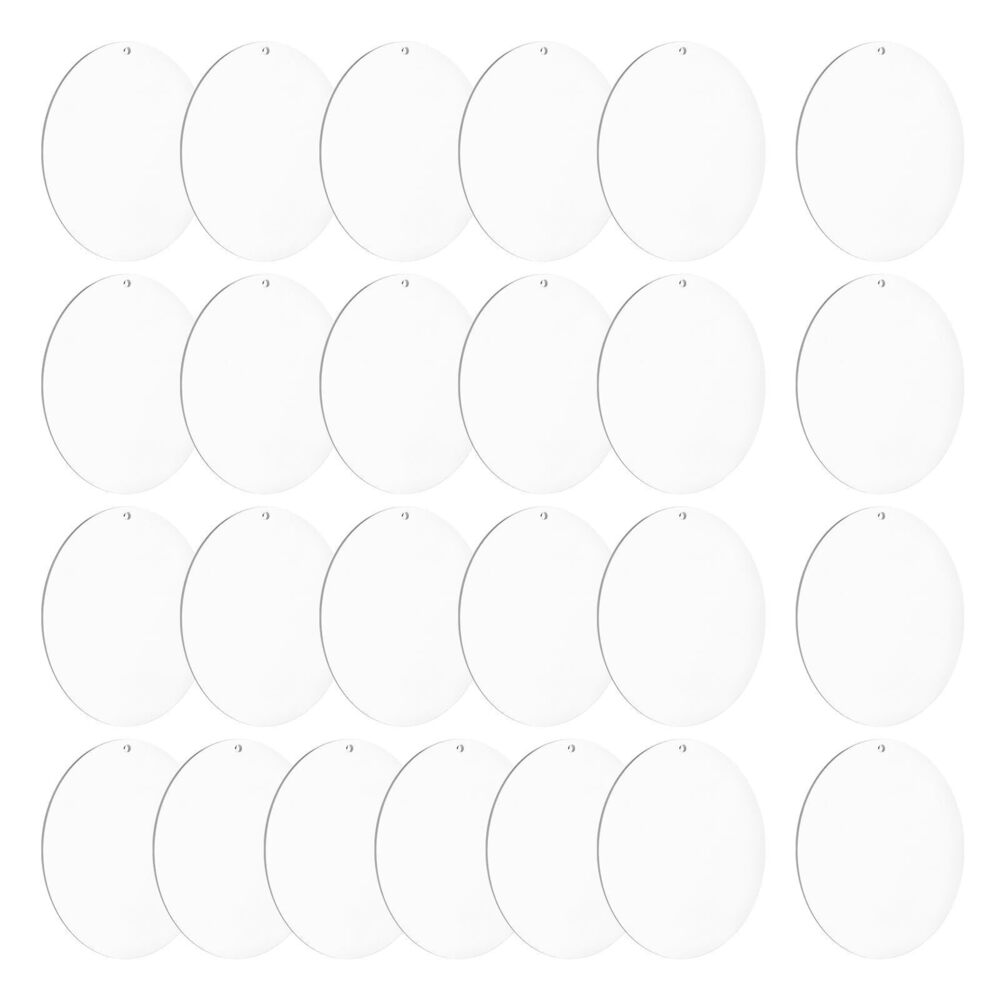 8279 Acrylic Keychain Blanks, 15Pcs 3.9 Inch Round Clear Acrylic Keychains